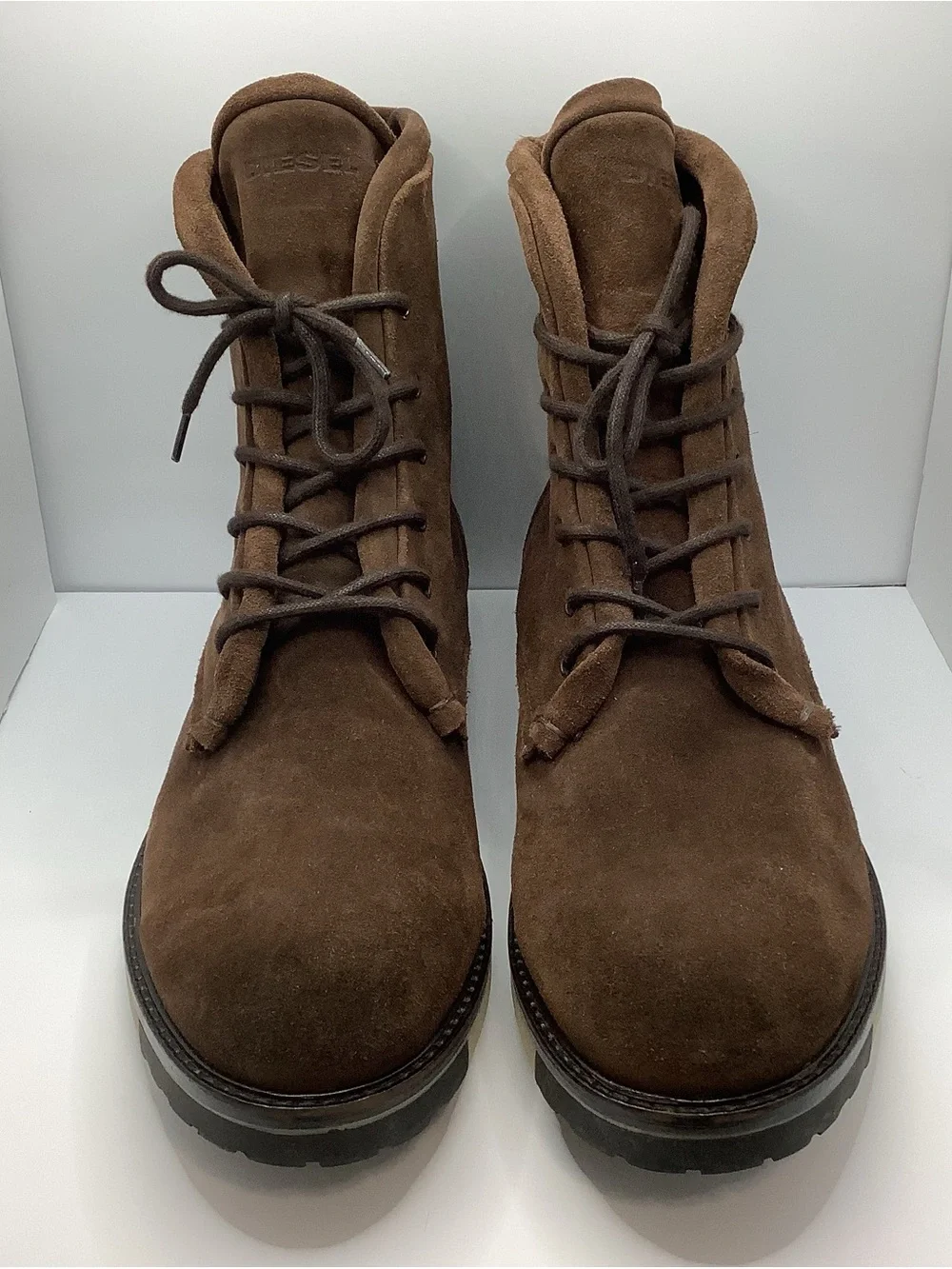 RARE FIND Diesel D-Boolthed Winter Pretreated Dark Brown Suede Ankle Boots EU46